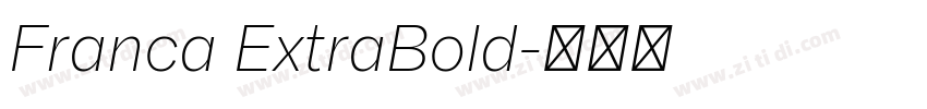 Franca ExtraBold字体转换